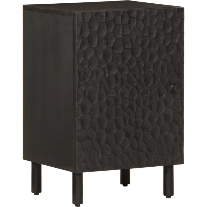 Armoire de salle de bain,Meuble de salle de bain noir 38x33x58 cm bois massif manguier CFW593177