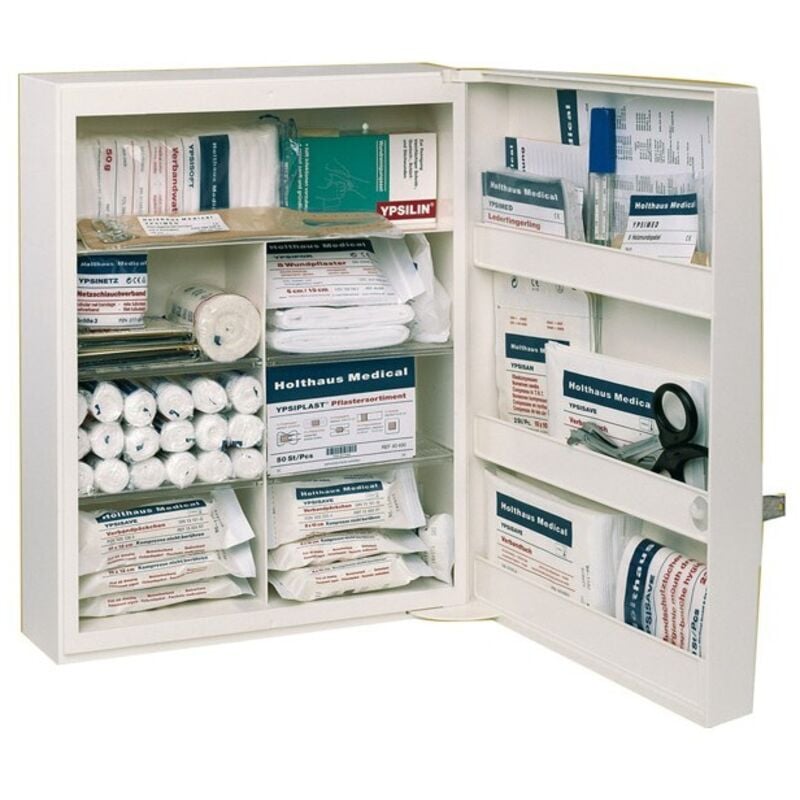 Armoire de secours, vide - blanc