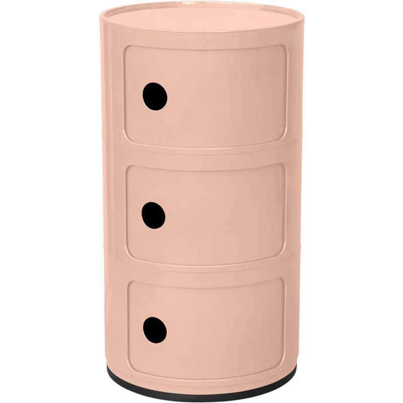 Armoire de stockage - 3 tiroirs - New Caracas 3 Saumon