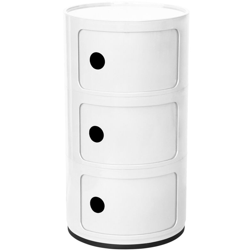 Armoire de stockage - 3 tiroirs - New Caracas 3 Blanc