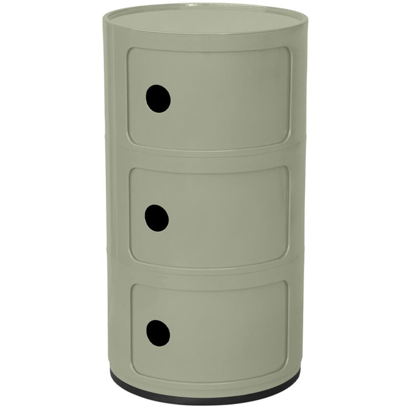 Privatefloor - Armoire de stockage - 3 tiroirs - New Caracas 3 Vert pâle