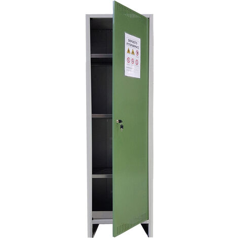 Armoire De Stockage De Pesticides Pratiko 1 Porte - Cm 50 X 40 X H 179,5 Haut Prometal
