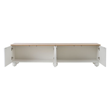 Armoire de télévision de 1804045 cm, équipée de 4 compartiments. L’armoire comprend également un support pour la télévision et une table à télévision.Idéale pour des téléviseurs de 80 pouces. Couleur