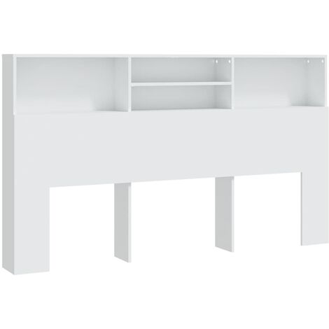 Armoire de tête de lit Blanc 180x19x103,5