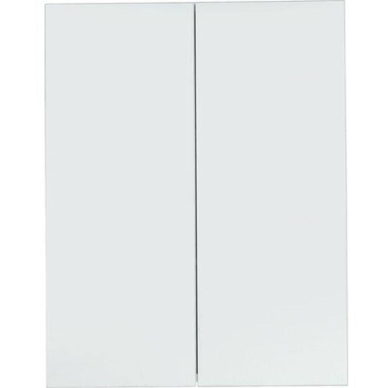 Les Tendances - Line/SkinBD Armoire de toilette murale avec miroir, 2 portes, blanc.