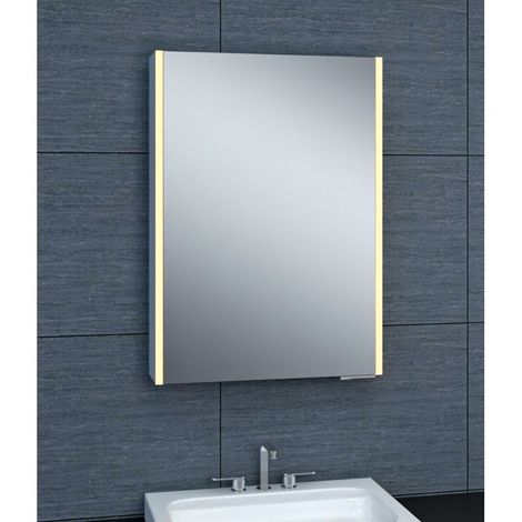 Armoire De Toilette Aluminium Modele Nev 50 70 Cm X 50 Cm Hxl Gris 3283427300329