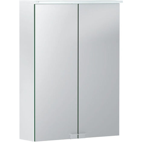 Armoire de toilette basique avec éclairage. deux portes. 50x67.5x14cm