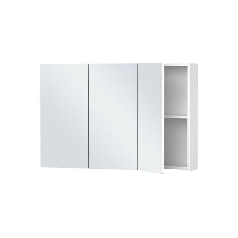 Armoire De Toilette Blanche 3 Portes 60 Cm X 90 Cm Hxl Blanc 3283421661426