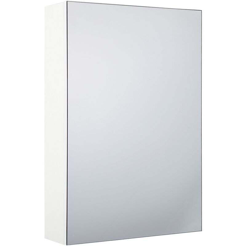 Beliani - Armoire de Toilette Murale avec Miroir 40 x 60 cm Meuble de Rangement Pratique pour Salle de Bain au Style Moderne et Minimaliste