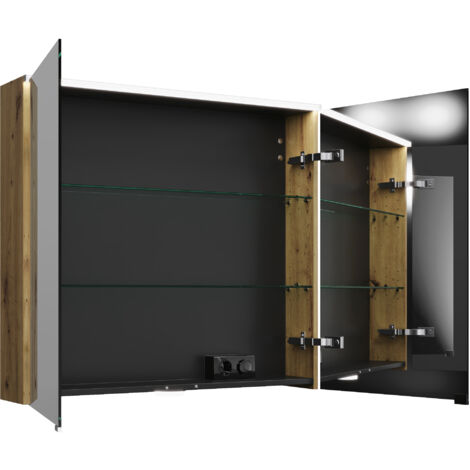 Armoire de toilette burgbad Eqio avec applique LED et éclairage