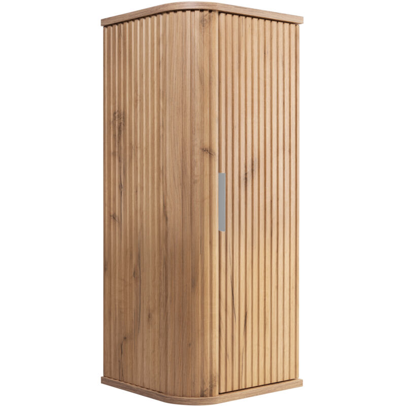 Armoire de toilette, chêne Craft, poignée argenté, 79 × 35,5 × 31,5 cm