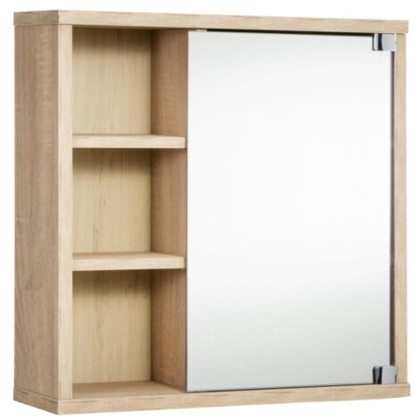 Armoire de toilette Gala 8910 TOPKIT avec miroir Armoire de toilette Dimensions : 60x60x18 cm Chêne