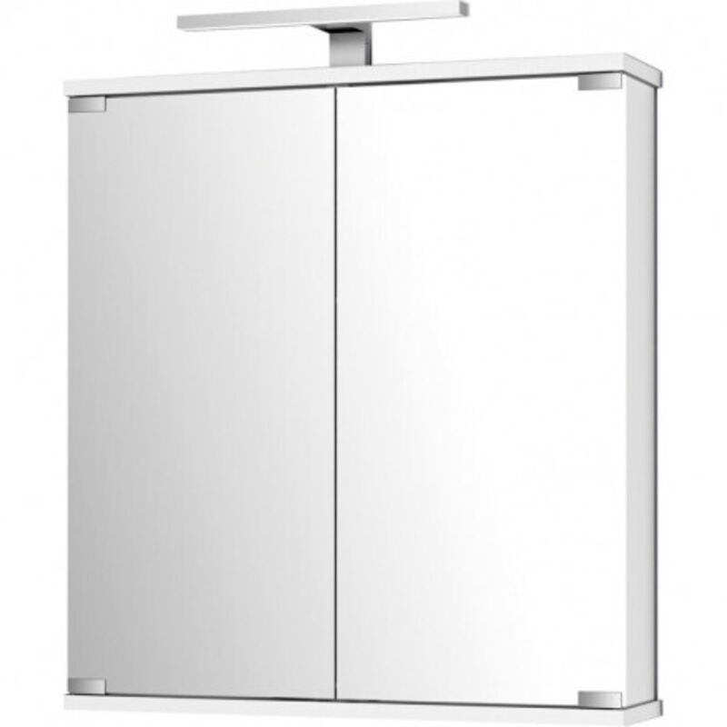 Armoire de toilette Kandi led blanc 60x702 (65) x194 (143) cm