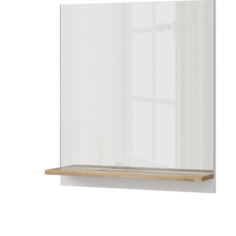 Armoire de toilette Marelle, Blanc, 60 x 67 cm avec étagère, Vicco