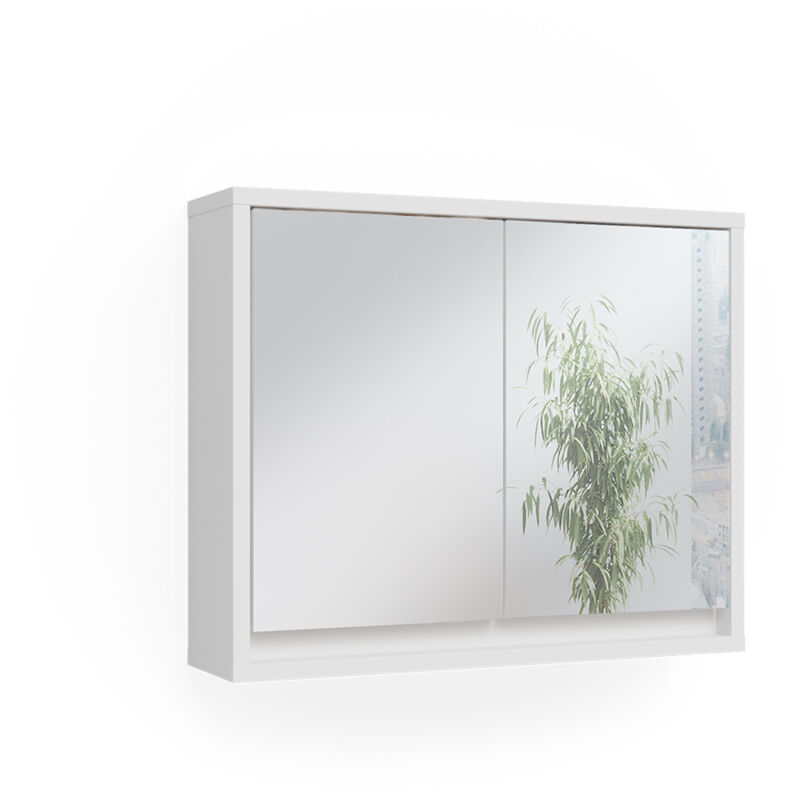 Vicco - Armoire de toilette Mila, Blanc, 55 x 45 cm