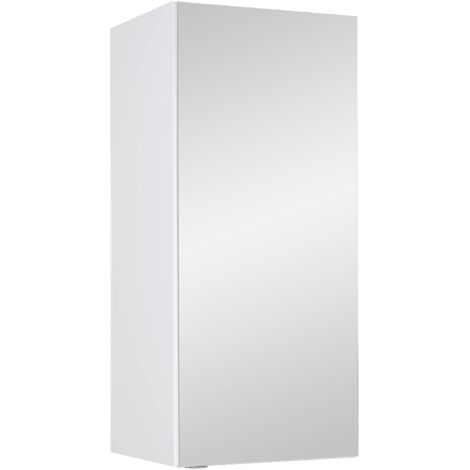 Armoire de toilette Miroir - 40x90x35 cm - Blanc MDF - Soft Close, Pratique, Élégante
