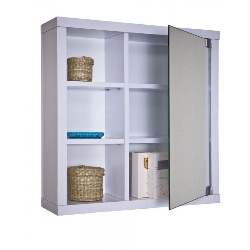 Topkit - Armoire de toilette Gala 8910 avec miroir Armoire de toilette Dimensions : 60x60x18 cm Blanc