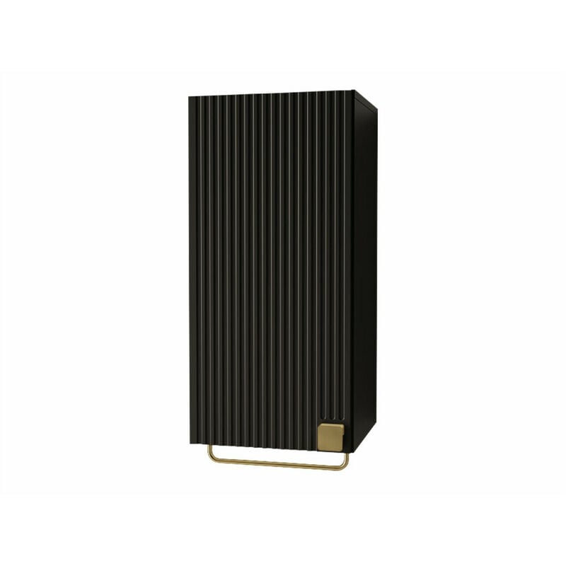 Armoire de toilette murale Orlvera 101, Noir, À suspendre, Le nombre de portes: 0, 73x35x35cm, MDF, Stratifié, Nombre de tiroirs: 0