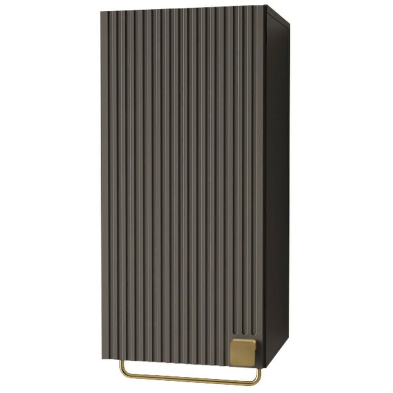 Mobilier1 - Armoire de toilette murale Orlvera 101, Gris, à suspendre, Le nombre de portes: 0, 73x35x35cm, Stratifié, mdf, Nombre de tiroirs: 0