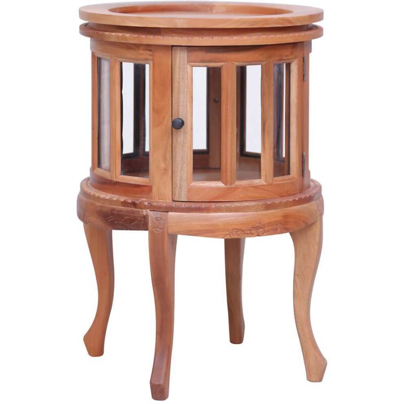 Vidaxl - Armoire de vitrine Naturel 50x50x76 cm Bois d'acajou massif