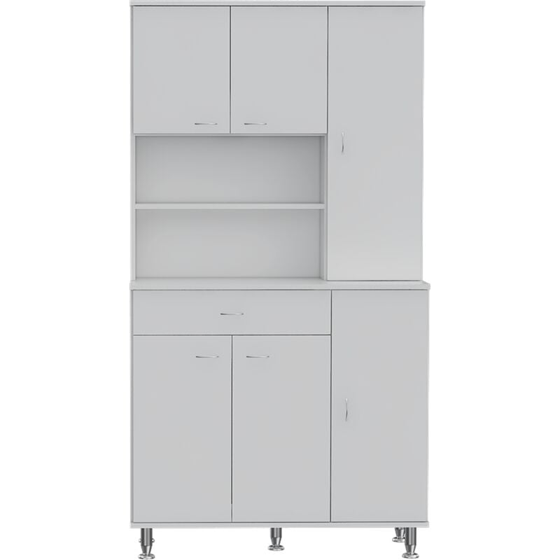 Tuhome Concept - Armoire Della avec plusieurs armoires, tiroir jun et rangement ouvert