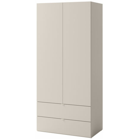 Armoire Delruvi 101 , 201x90x55cm, Portes d'armoire: Avec des charnières, Nombre d'étagères: 0