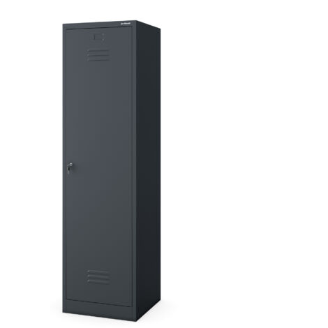Armoire d’entretien métallique AGNES, 500 x 1850 x 500 mm, anthracite