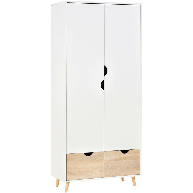 Armoire design scandinave stan en chêne blanc