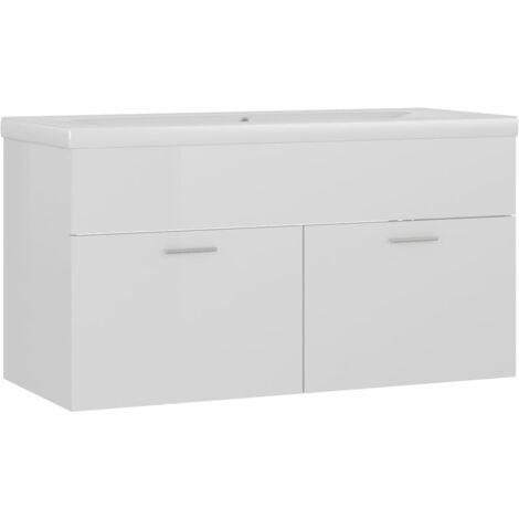 vidaXL Armoire d'Evier avec Lavabo Intégré Aggloméré Multicolore Multi-taille