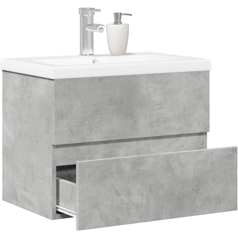 Vidaxl - Ensemble de meubles de salle de bain 2 pcs gris béton