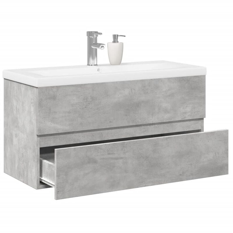 Vidaxl - Ensemble de meubles de salle de bain 2 pcs gris béton