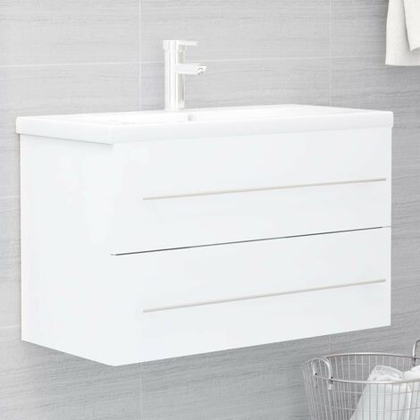 Armoire d'évier Blanc 80x38,5x48 cm