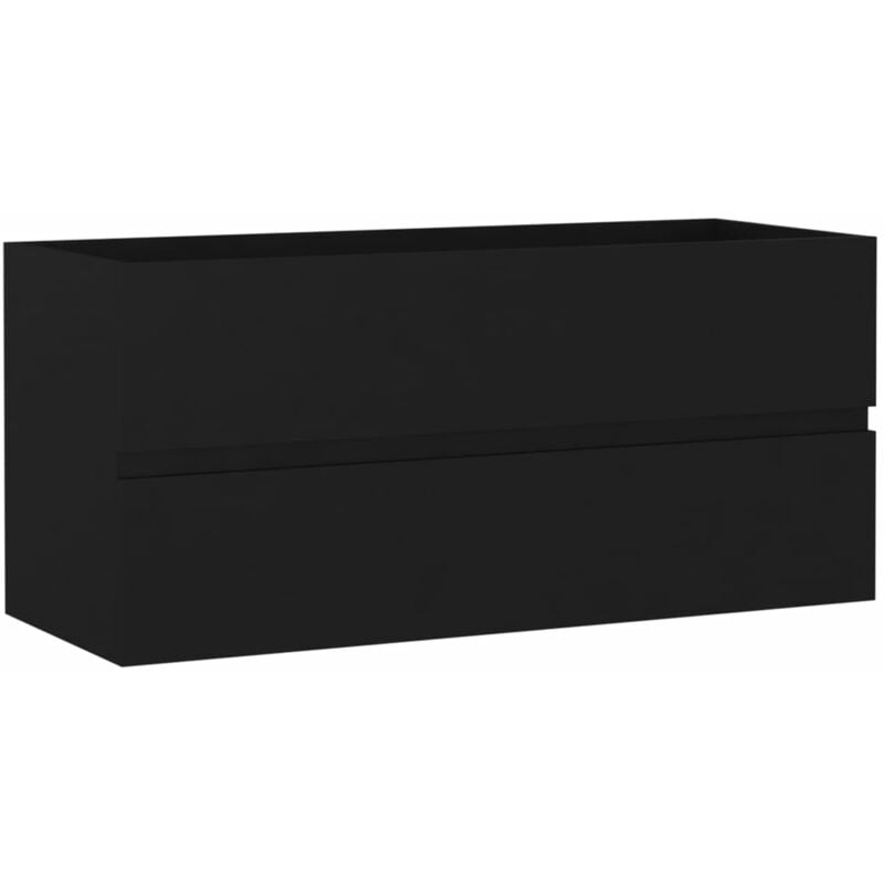 Armoire d'évier Noir 100x38,5x45 cm Bois d'ingénierie vidaXL