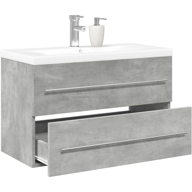 Vidaxl - Ensemble de meubles de salle de bain 2 pcs gris béton