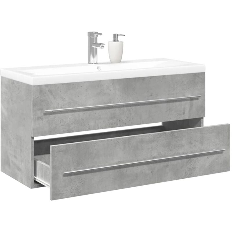 Vidaxl - Ensemble de meubles de salle de bain 2 pcs gris béton