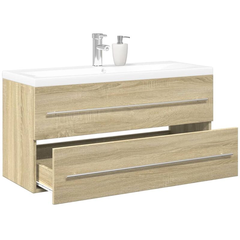 vidaXL Ensemble de meubles de salle de bain 2 pcs chêne sonoma