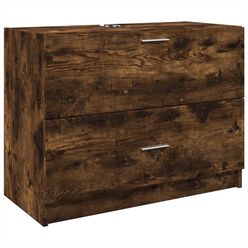 Vidaxl - Meuble d'évier chêne fumé 78x37x59 cm bois d'ingénierie