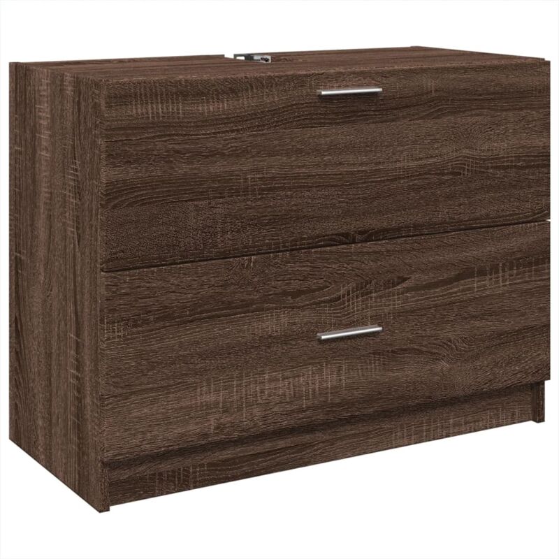 Vidaxl - Armoire d'évier chêne marron 78x37x59 cm bois d'ingénierie