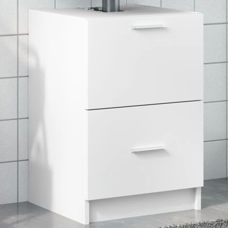 Armoire d'évier-Meuble d'évier blanc 40x37x59 cm bois d'ingénierie