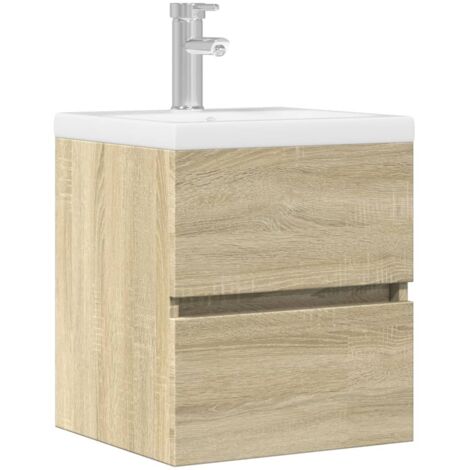 Armoire d'évier-Meuble d'évier Chêne sonoma 41x38,5x45 cm Bois d’ingénierie