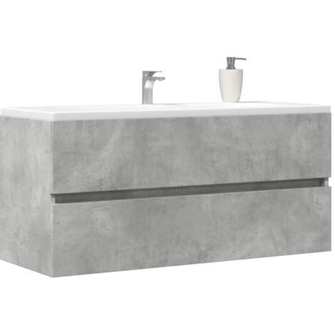 Armoire d'évier-Meuble d'évier Gris béton 100x38,5x45 cm Aggloméré