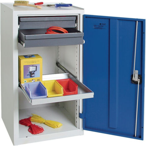 Armoire d'outillage/Servante de machine H1000xl500xP500 mm 2 tiroirs. 1 étagère
