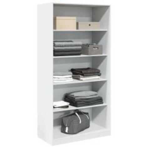 Armoire dressing 4 étagères 100cm - Collection Taken-Blanc