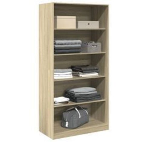 Armoire dressing 4 étagères 100cm - Collection Taken-Chêne clair