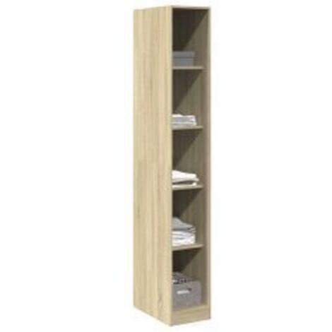 Armoire dressing 4 étagères 30cm - Collection Taken-Chêne clair