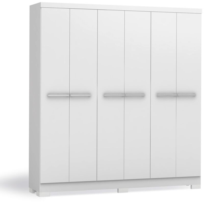 Armoire Dressing 6 Portes Walk - Blanc
