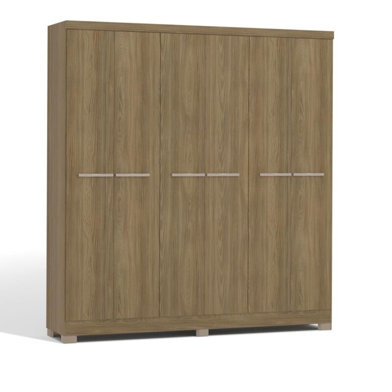 Armoire Dressing 6 Portes Walk - Noyer
