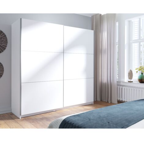 Armoire dressing coulissante blanche 200cm KAS