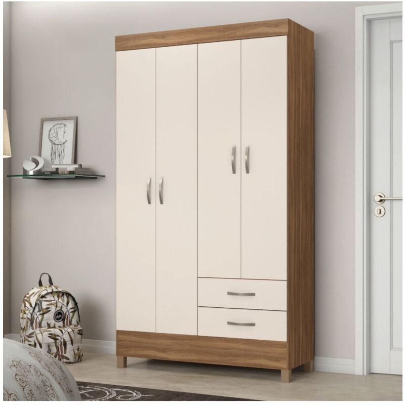 Armoire dressing juvenile gabi - Amande / Blanc