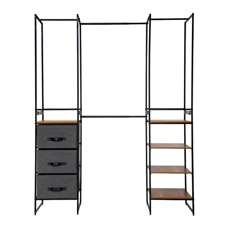 5five Simply Smart - Penderie Modulable En Bois 6 pieces Noir Five